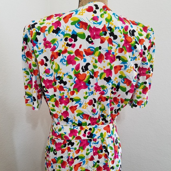 VINTAGE R.J.Stevens by Carol Escritor Floral print shoulder pads 80s Nordstrom - Picture 8 of 8